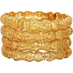 Valentines Day Gifts Gold Color Bangles Bracelet Jewelry for Mothers Day